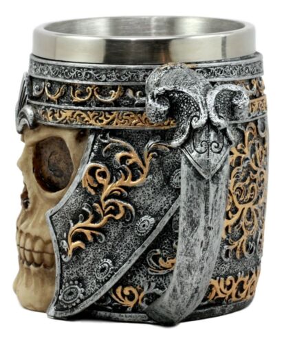 Royal Fleur De Lis Centurion Helmet Skull Coffee Mug 11oz Beer Stein Tankard