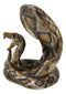 Rustic Western Coiled Diamondback Rattlesnake Snake Double Wine Bottles Holder