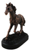 Rustic Western Country Sauntering Horse Rough Hand Textured Figurine With Base