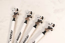 Pack Of 4 Panda Bear Cub Climbing On Tree White Ballpoint Ball Black Ink Pens