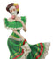 Dias De Muertos Day Of The Dead Traditional Green Gown Dancer Statue Sugar Skull