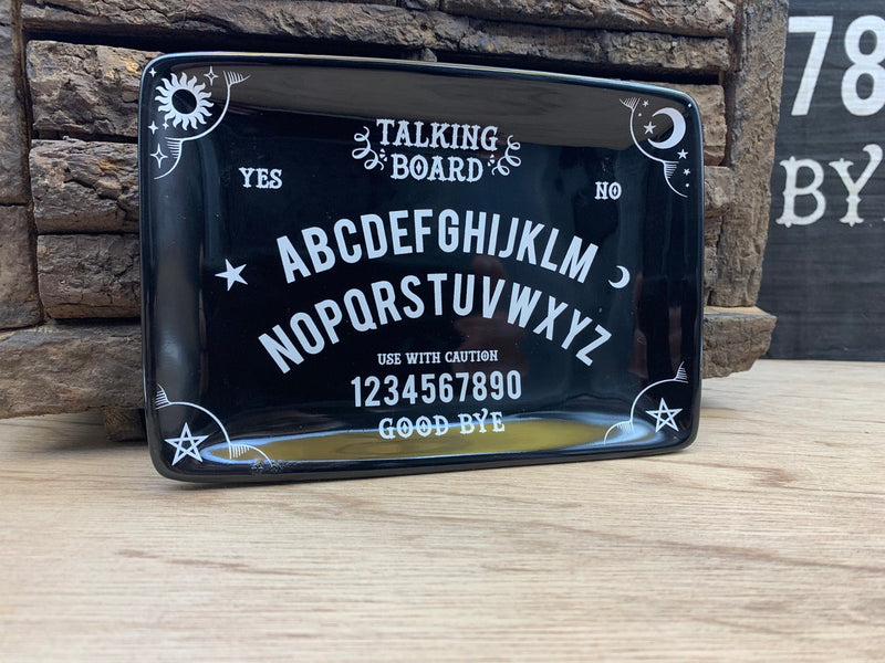 Ouija Talking Spirit Board Bone China Trinket Jewelry Dish Salad Appetizer Plate