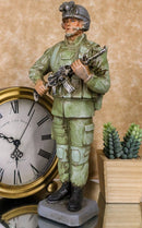 Military Marine Army Deploy Soldier On Guard With Rifle And Backpack Figurine