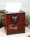 Rustic Western Family Love Bless This Home Scroll And Heart Tissue Box Cover