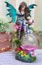 Ebros Butterfly Elf Pixie Fairy Sitting On Flower With LED Night Light Ball Figurine