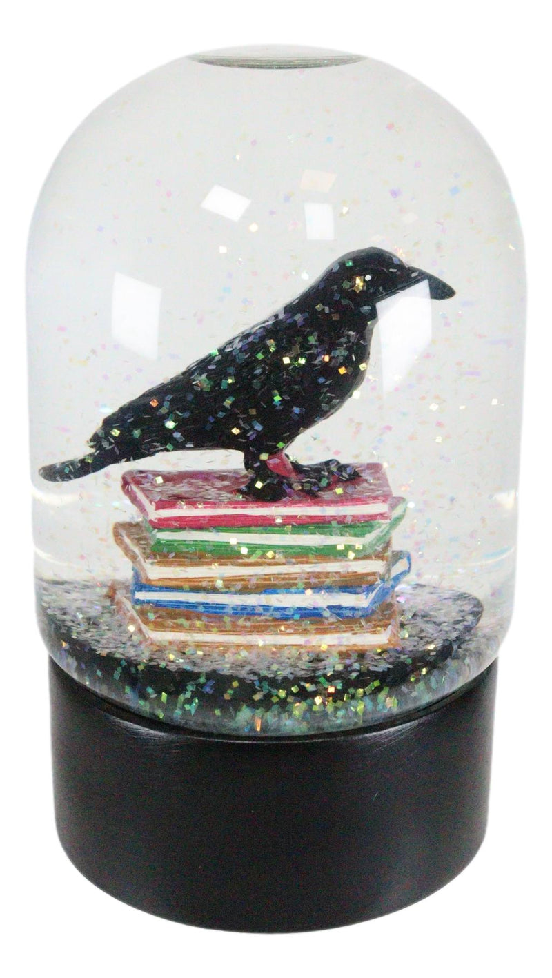 Day Of The Dead Edgar Allan Poe Raven Bibliography Glitter Water Globe Figurine