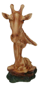 6.25"H Grasslands Savannah Graceful Giraffe Resting Figurine In Faux Wood Statue