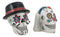 Bridal Wedding Couple Sugar Skulls Day Of The Dead Salt And Pepper Shakers Set