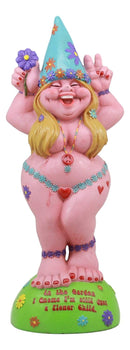 Ebros Summer Of Love Flower Child Hippie Lady Gnome Statue Peace Lovin Mrs Gnome