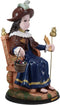 Ebros Gift Large 19.5" Tall Roman Catholic Santo Nino De Holy Infant of Atocha Seated On Throne Statue Saint Devotional Sculpture with Brass Name Plate Prisoners' Deliverer Decorative Figurine