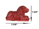 Ancient Egyptian Red Maahes Male Lion Hieroglyph Royal Amulet Mini Figurine