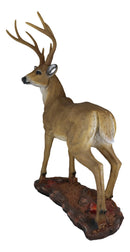 Large 8 Point Trophy Stag Buck Whitetail Deer Statue 26"H Forest Cabin Lodge