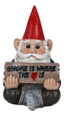 Ebros Welcome Whimsical Gnome W/ Greeting Signs Statues 4"H Set 4 Garden Gnome