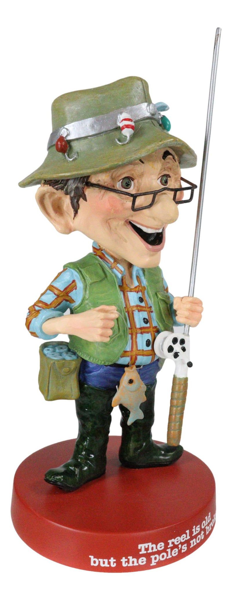 Baby Boomer The Reel is Old But The Pole's Not Broken Grandpa Fishing Figurine