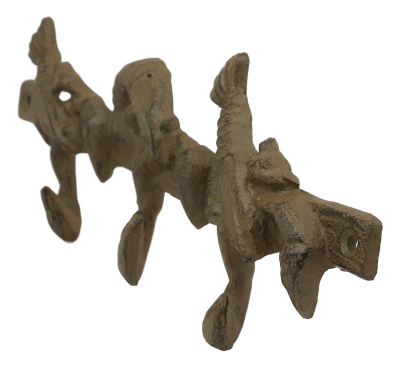  Crab Wall Hooks - Set of 3 - Antique Weathered Hangers