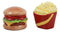 Big Burger And Golden Fries Salt And Pepper Shakers Set Ceramic Spice Decor