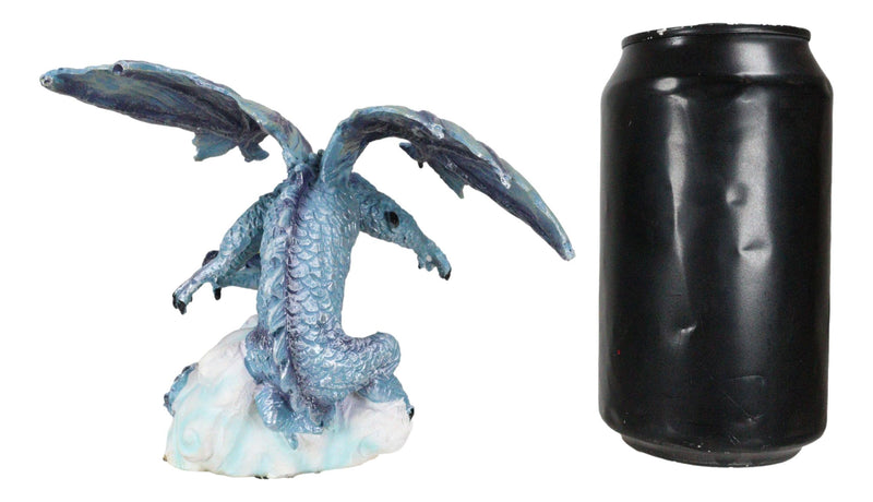 Blue Sky Wraith Storm Dragon On Giant Cloud Formation Decorative Small Figurine