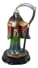 Ebros Gift 5.5"H Rainbow Santa Muerte With Scythe Protection Decorative Figurine