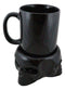 Alchemy Triple Skulls Black Cup With Candle Holder Mug Warmer Shadow Caster Set