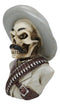 Day of The Dead General Pancho Villa Skull Skeleton Bust Mini Figurine