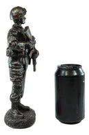 Ebros Modern Military Marine Soldier On Guard Carrying Rifle Decorative Figurine 10"H