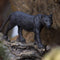 Ebros Animal Jungle Black Panther Prowling On Distressed Tree Log Figurine 8"L