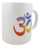 Pack Of 2 Feng Shui Yoga Meditation Sacred Mantra Ohm Bone China Coffee Mugs