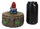 Gypsy Life Gnome Dwarf Smoking Rolled Stash Leaves On Tree Bark Ring Trinket Box