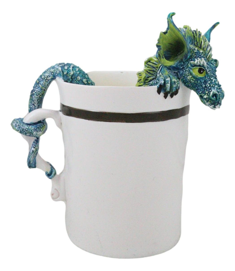 Amy Brown Sweet Addictions Good Morning Pet Dragon In Espresso Coffee Cup Statue