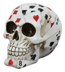 Ebros Gambling Poker Cards Casino Royale Skull Figurine Halloween Sugar Skulls Statue