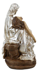 Ebros Santa Muerte Piadosa La Pieta Bone Mother In White Robe Healing Figurine