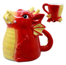 Topsy Turvy Ceramic Red Pyre Dragon Coffee Mug Drink Cup 11oz Collectible