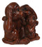 See Hear Speak No Evil Monkeys Figurine in Faux Mahogany Wood Finish Figurine