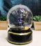 Blue Dragon With Baby Wyrmling Family Musical LED Light Air Powered Glitter Globe