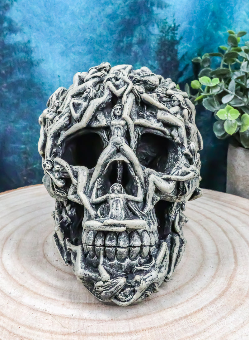 Ebros Aphrodite Curse Voodoo Erotic Female Ghosts Skull Statue Ossuary Skull Of Tantric Lovers Decorative Figurine 7.5"L