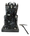 Ossuary Gothic Grim Reaper Seated On Skulls And Dragon Throne With Scythe Statue