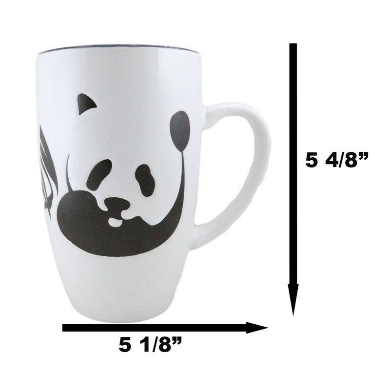 Giant Panda Bear Abstract Silhouette Art Ceramic Coffee Tea Mug Drink Cup 16oz