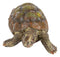 Auspicious Fortune Charm Lifelike Green Brown Turtle Tortoise Small Figurine