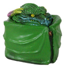 Hibernating Dragon Green Serpent Drake Small Stash Trinket Jewelry Box Figurine