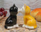 Kissing Black And Yellow Kittens Salt And Pepper Shakers Cat Pair Kitchen Decor