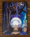 Wicca Witches Apprentice Black Cat By Gazing Ball Wood Framed Canvas Wall Decor