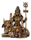 Vastu Hindu God Lord Shiva Mahadeva Sitting On Nandi Bull Miniature Figurine