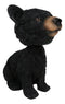 Rustic Country Woodlands Forest Black Bear Cub Bobblehead Decor Figurine 6"H