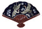 Ebros Set Of 4 White Storks Night Sky Oriental Fan Shaped Appetizer Sushi Plates