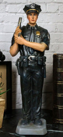 Men In Blue Police Man Officer Cop in Uniform Carrying Gun Memorial Figurine