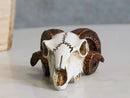 Cultic Ammon Tribal Tooled Tattoo Scrimshaw Miniature Jointed Ram Skull Figurine