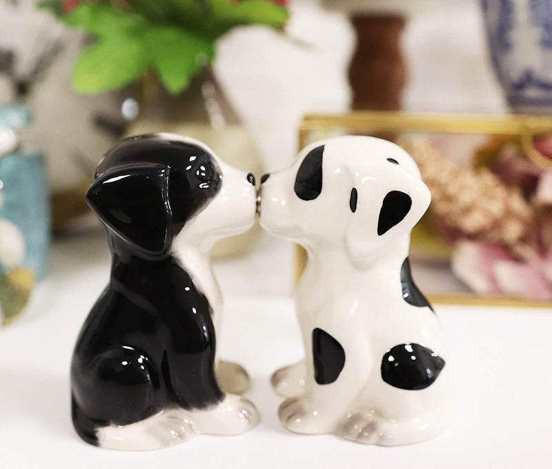 Kissing Mr & Mrs Gnome Couple Magnetic Salt Pepper Shakers Ceramic Fig–  Ebros Gift