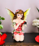 Ebros Gift Enchanted Fairy Garden Kneeling Fairy Holding Ladybug Figurine 3.25" H Miniature Do It Yourself Ideas for Your Home Enchanted Fairy Garden