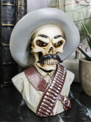 Day of The Dead General Pancho Villa Skull Skeleton Bust Mini Figurine