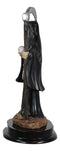 Ebros Black Santa Muerte With Scythe Statue 5.5" Tall Bone Mother Dark Angel Of Protection Decorative Figurine